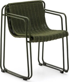 Zöld fém kerti szék Maurina – Kave Home