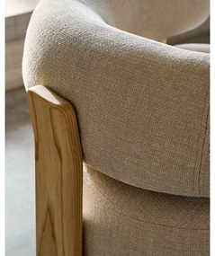 Bézs zsenília fotel Granite – Kave Home
