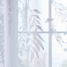 Fehér átlátszó függöny 140x137 cm Wisteria Floral – Catherine Lansfield