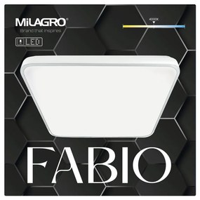 MILAGRO ML7934 FABIO Négyzetes Mennyezeti Lámpa Fehér LED IP20