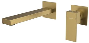 Sapho - Mosdócsaptelep falba süllyesztett szereléshez CUBEMIX matt arany