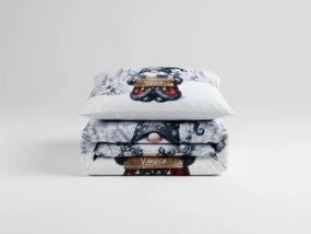 Mikroszatén ágyneműhuzat JOLLY GNOME fehér + díszpárnahuzat 45 x 45 cm ingyen Ágyneműhuzat mérete: 70 x 90 cm | 140 x 200 cm