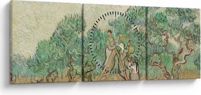 Kép - Vincent van Gogh, The Olive Orchard, reprodukciók (órával) (90x30 cm)
