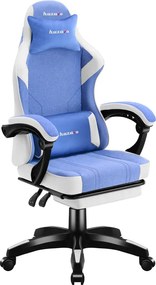 Gamer szék space 3.7 lábtartóval kék.