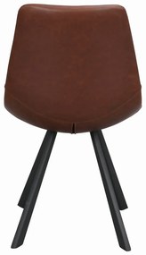 Alpha barna étkezőszék fekete lábakkal - Rowico