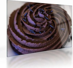Kép - Csokoládé Cupcake (üvegen) (70x50 cm)