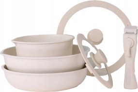 Edénykészlet Serpenyő Non-stick Sütő Beige Chef 8DB-OS