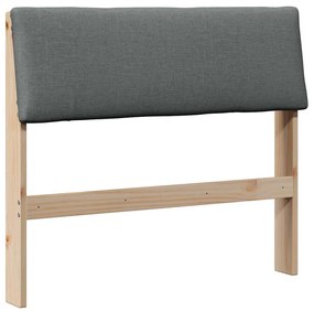 Kárpitozott fejtámla Sötétszürke 100 cm Tömör fenyőfa