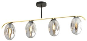 EMIBIG 1280-4 FINES Glamour Mennyezeti Lámpa Fekete, Grafit, Arany E14 IP20