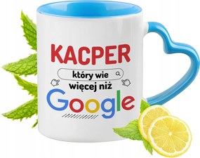 Kacpra Kék Bögre Szív Alakú Füllel Ajándék