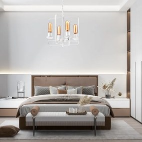 Csillár láncon CEDRIC II 4xE27/60W/230V fehér