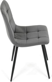 CT-V5081 GREY4 szürke bársony étkezőszék