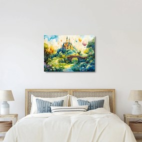 Üveg kép - Mesebeli kastély (70x50 cm)
