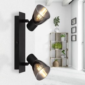 Globo 54307-2 - Fali spotlámpa CLAUDE 2xE14/40W/230V fekete