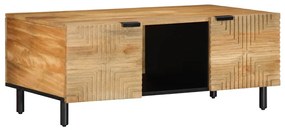 Barna tömör mangófa dohányzóasztal 100 x 54 x 40 cm