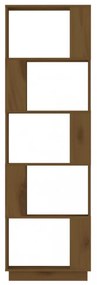 mézbarna fenyőfa könyvszekrény/térelválasztó 51x25x163,5 cm