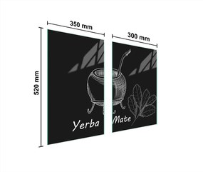 Üveg Konyhai Védőlap 65x52 Yerba