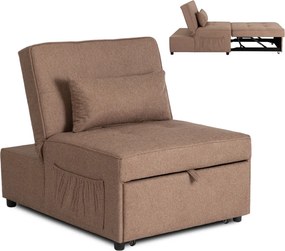 Dönthető, alvófunkciós fotel iberis 80 cm barna, fotel