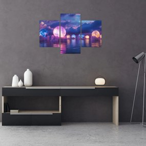 Kép - Bolygók a vízen (90x60 cm)