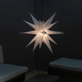 NEXOS Karácsonyi csillag időzítővel 1 LED 55 cm fehér