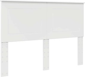 vidaXL Fejtámla Fényes Fehér 150 cm Faanyag