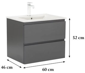 Vario Pull 60 alsó szekrény mosdóval