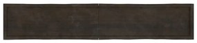sötétbarna kezelt tömör asztallap 220x40x(2-4) cm