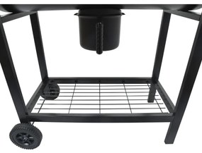 Faszenes grillsütő fekete/fa