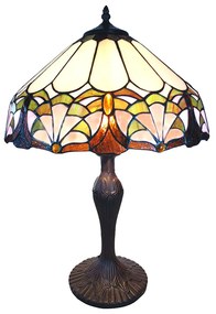 Tiffany asztali lámpa Piros Ø 41x59 cm