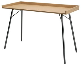 Rayburn íróasztal tölgyfa dekoros asztallappal 52x115 cm - Woodman