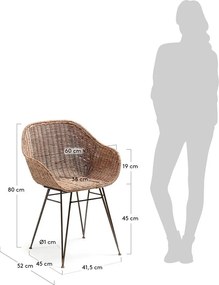 Natúr színű étkezőszék Chart – Kave Home