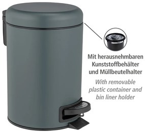 Acél pedálos szemetes 3 l Leman – Wenko
