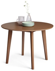 MAZZONI EXPORT ROXY Természetes Dió - RETRO KEREK FA ASZTAL KONYHÁBA/ÉTKEZŐBE