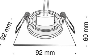 Maytoni ATOM DL024-2-01B Beépíthető spotlámpa 1x50W/GU10 IP20