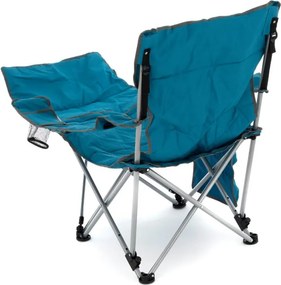 DIVERO® Kempingszék összecsukható lábtartóval 2db kék