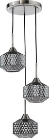 Dar Lighting glamour modern függeszték fabrienne szatén nikkel darfab0338