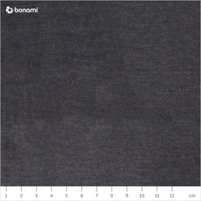 Sötétszürke bársony kinyitható-tárolóhelyes kanapé 247 cm Lazaro – ELTAP