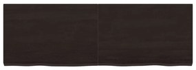 sötétbarna kezelt tömör tölgyfa fali polc 120 x 40 x (2-4) cm