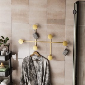 Aranyszínű fém fali fogas Dama-A – Kalune Design