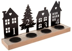 Fém adventi gyertyatartó, 30 cm