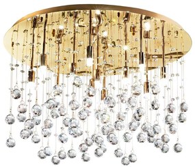 Ideal Lux-LED Kristály mennyezeti lámpa MOONLIGHT 12xG9/3W/230V pr.60 cm arany