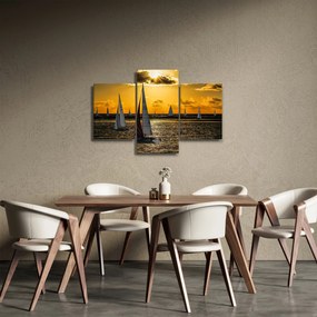 Jacht a naplementében képe (90x60 cm)