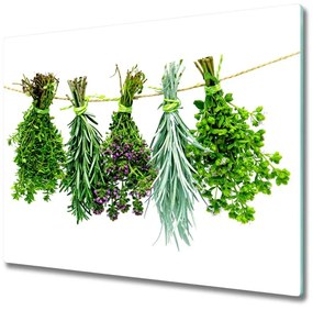 Üveg vágódeszka Herbs egy húr 60x52 cm