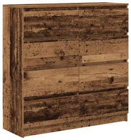 antik fa színű szerelt fa tálalószekrény 100x35x99 cm