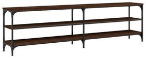barna tölgyszínű szerelt fa és fém TV-szekrény 180x30x50 cm