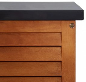 tömör eukaliptuszfa kerti tárolóláda 117 x 50 x 55 cm