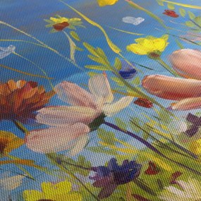 Festett kép egy virágzó rét (120x50 cm)