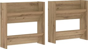 vidaXL Cipőszekrény 2 pcs Artisan tölgy 60 x 18 x 60 cm Faanyag