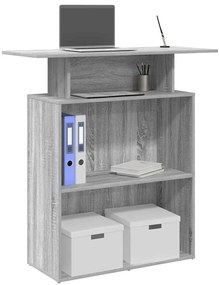 recepciós pult szürke sonoma 100x40x104 cm szerelt fa