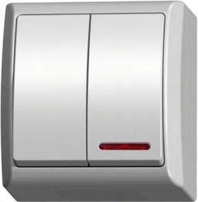 Kapcsoló 2x aljzattal fehér LNH-2HS/00 Hullám Ospel